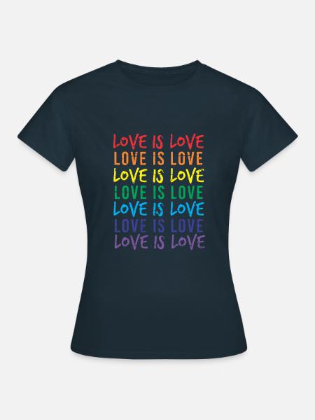 LOVE IS LOVE - Frauen T-Shirt - Navy