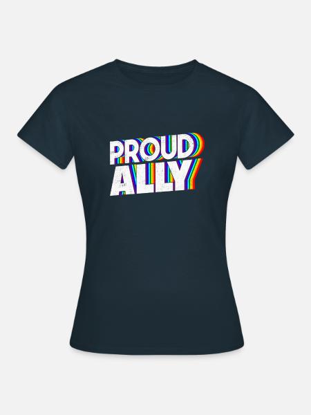 Proud Ally - Frauen T-Shirt - Navy