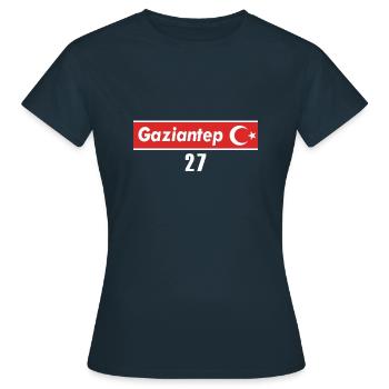 27 Gaziantep Plaque d’immatriculation turque en cadeau - T-shirt Femme - marine - Devant - AI Model Female 172 dark (172cm)