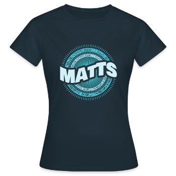 Geschenkidee Matts - Frauen T-Shirt - Navy - Vorne - AI Model Female 172 dark (172cm)