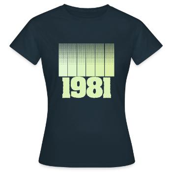 Jeu 1981 - T-shirt Femme - marine - Devant - AI Model Female 172 dark (172cm)