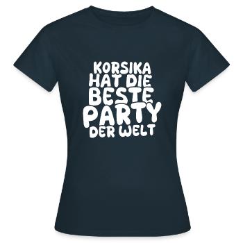 Korsika - Frauen T-Shirt - Navy - Vorne - AI Model Female 172 dark (172cm)