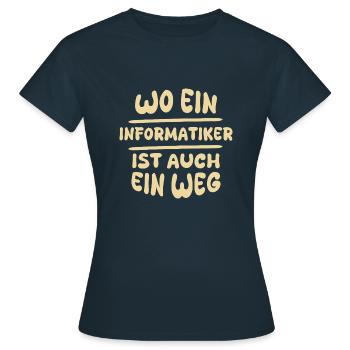 Gift for Computer Scientist - Women's T-Shirt - navy - Front - AI Model Female 172 dark (172cm)