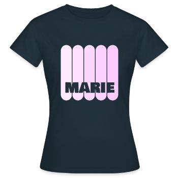Marie - Frauen T-Shirt - Navy - Vorne - AI Model Female 172 dark (172cm)