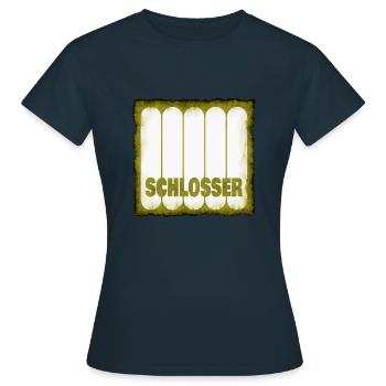 Schlosser - Frauen T-Shirt - Navy - Vorne - AI Model Female 172 dark (172cm)