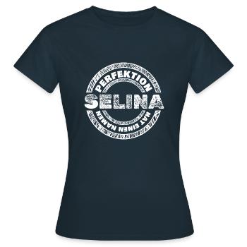 Perfekt Selina - Frauen T-Shirt - Navy - Vorne - AI Model Female 172 dark (172cm)