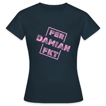 Perfekt Damian - Frauen T-Shirt - Navy - Vorne - AI Model Female 172 dark (172cm)