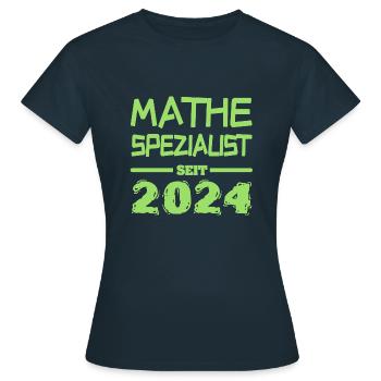 Mathespezialist 2024 - Frauen T-Shirt - Navy - Vorne - AI Model Female 172 dark (172cm)