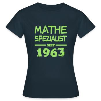 Mathespezialist 1963 - Frauen T-Shirt - Navy - Vorne - AI Model Female 172 dark (172cm)