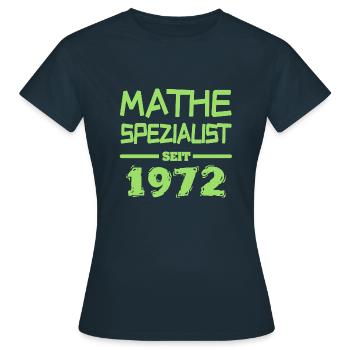 Mathe 1972 - Frauen T-Shirt - Navy - Vorne - AI Model Female 172 dark (172cm)