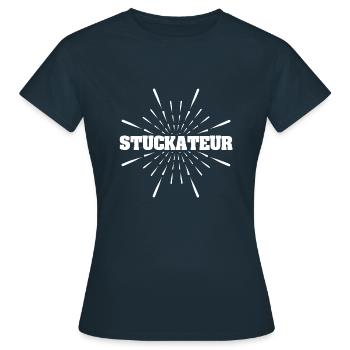 Gift for plasterer - Women's T-Shirt - navy - Front - AI Model Female 172 dark (172cm)