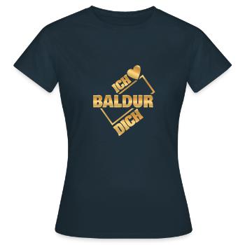 Baldur en couple - T-shirt Femme - marine - Devant - AI Model Female 172 dark (172cm)
