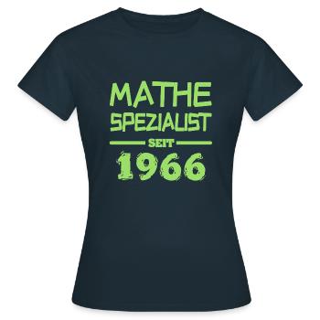 Mathespezialist 1966 - Frauen T-Shirt - Navy - Vorne - AI Model Female 172 dark (172cm)