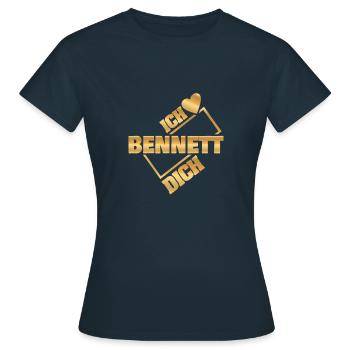 Bennett en couple - T-shirt Femme - marine - Devant - AI Model Female 172 dark (172cm)