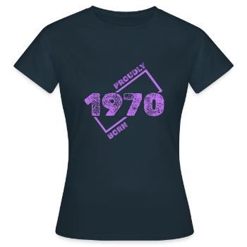 1970 1970 - Women's T-Shirt - navy - Front - AI Model Female 172 dark (172cm)