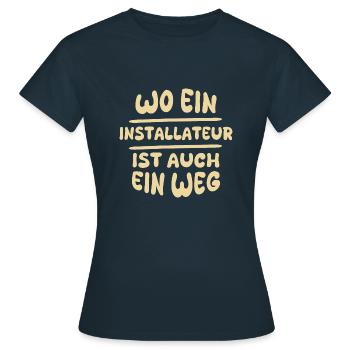 Installer as Installer - Women's T-Shirt - navy - Front - AI Model Female 172 dark (172cm)