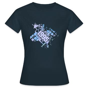 Nerdy 1995 - Frauen T-Shirt - Navy - Vorne - AI Model Female 172 dark (172cm)