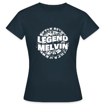 Mann Melvin - Frauen T-Shirt - Navy - Vorne - AI Model Female 172 dark (172cm)