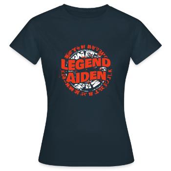 Geschenk für Aiden - Frauen T-Shirt - Navy - Vorne - AI Model Female 172 dark (172cm)