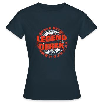 Cadeau pour Derek - T-shirt Femme - marine - Devant - AI Model Female 172 dark (172cm)