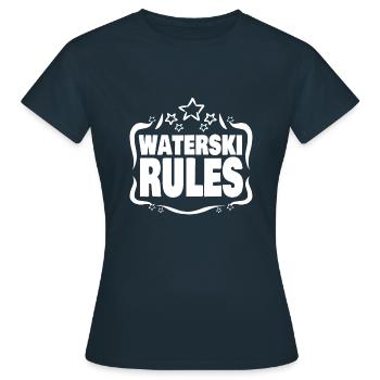 Ski nautique - T-shirt Femme - marine - Devant - AI Model Female 172 dark (172cm)