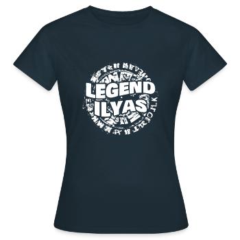 Mann Ilyas - Frauen T-Shirt - Navy - Vorne - AI Model Female 172 dark (172cm)