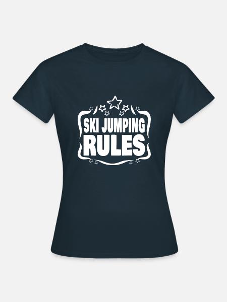 Ski Skispringen - Frauen T-Shirt - Navy
