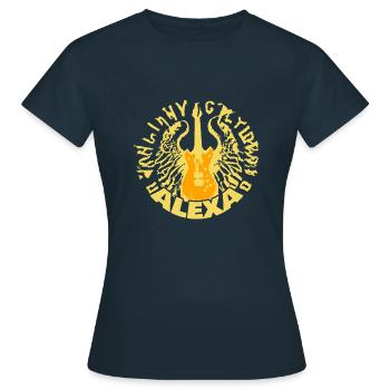 Gitarre Alexa - Frauen T-Shirt - Navy - Vorne - AI Model Female 172 dark (172cm)