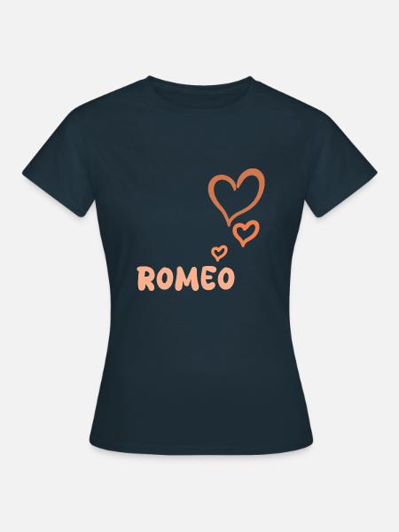 Vorname Romeo - Frauen T-Shirt - Navy