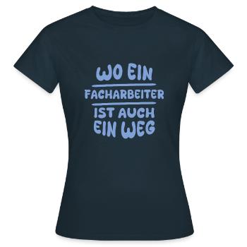 Les travailleurs qualifiés en tant que travailleurs qualifiés - T-shirt Femme - marine - Devant - AI Model Female 172 dark (172cm)