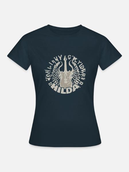 Gitarre Hilda - Frauen T-Shirt - Navy