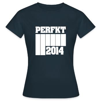 2014 2014 - Frauen T-Shirt - Navy - Vorne - AI Model Female 172 dark (172cm)