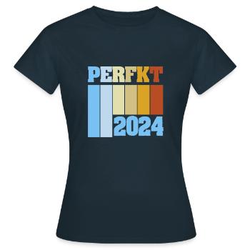 2024 2024 - Frauen T-Shirt - Navy - Vorne - AI Model Female 172 dark (172cm)