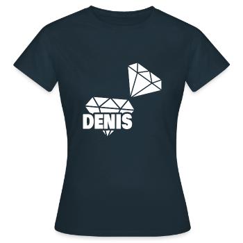 Précieux Denis - T-shirt Femme - marine - Devant - AI Model Female 172 dark (172cm)