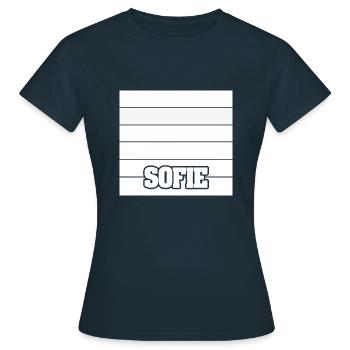 Sofie als Frauenname - Frauen T-Shirt - Navy - Vorne - AI Model Female 172 dark (172cm)