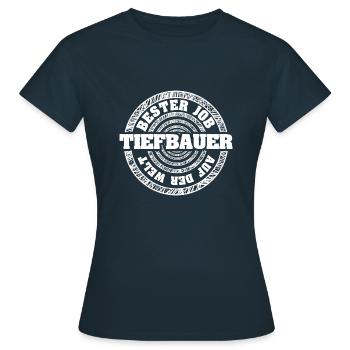 Job Tiefbauer - Frauen T-Shirt - Navy - Vorne - AI Model Female 172 dark (172cm)