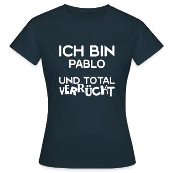 Vorname Pablo - Frauen T-Shirt - Navy - Vorne - AI Model Female 172 dark (172cm)