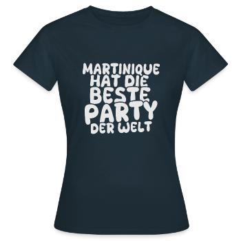 Martinique als Urlaubsland - Frauen T-Shirt - Navy - Vorne - AI Model Female 172 dark (172cm)