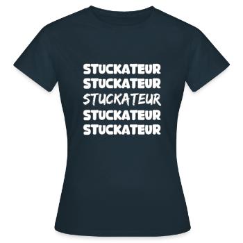 Gift for plasterer - Women's T-Shirt - navy - Front - AI Model Female 172 dark (172cm)