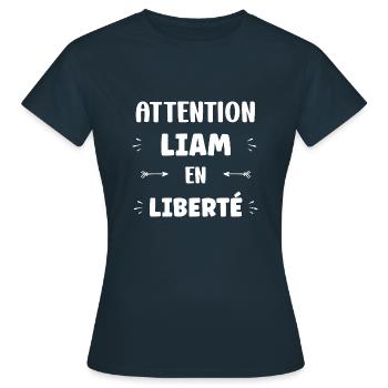 Liam - T-shirt Femme - marine - Devant - AI Model Female 172 dark (172cm)