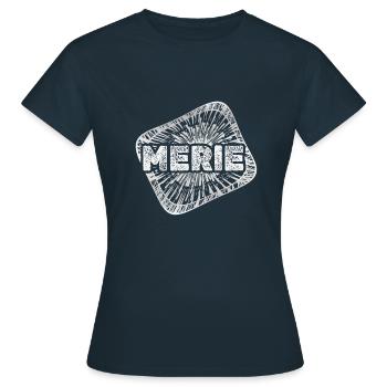 Cadeau pour Merle - T-shirt Femme - marine - Devant - AI Model Female 172 dark (172cm)