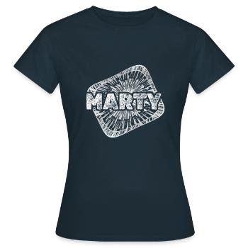 Warp Marty - T-shirt Femme - marine - Devant - AI Model Female 172 dark (172cm)
