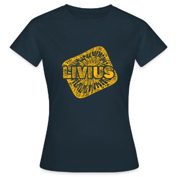 Sternenstaub Livius - Frauen T-Shirt - Navy - Vorne - AI Model Female 172 dark (172cm)