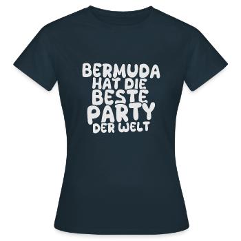 Geschenk für Bermuda - Frauen T-Shirt - Navy - Vorne - AI Model Female 172 dark (172cm)