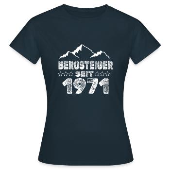 geboren 1971 - Frauen T-Shirt - Navy - Vorne - AI Model Female 172 dark (172cm)