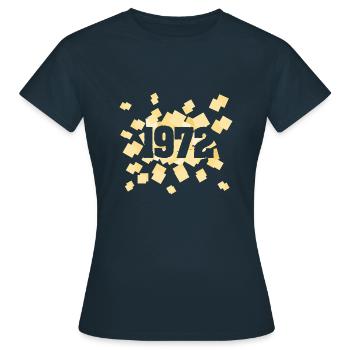 Geboren 1972 - Frauen T-Shirt - Navy - Vorne - AI Model Female 172 dark (172cm)