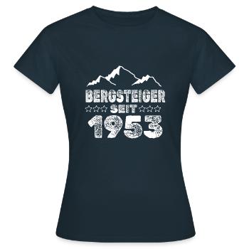 geboren 1953 - Frauen T-Shirt - Navy - Vorne - AI Model Female 172 dark (172cm)
