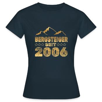 geboren 2006 - Frauen T-Shirt - Navy - Vorne - AI Model Female 172 dark (172cm)