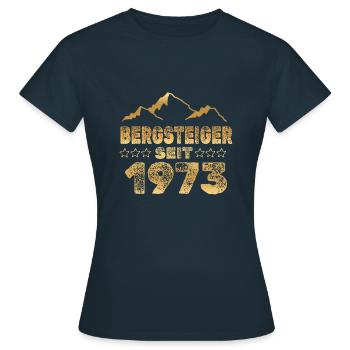 geboren 1973 - Frauen T-Shirt - Navy - Vorne - AI Model Female 172 dark (172cm)
