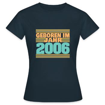 2006 2006 - Frauen T-Shirt - Navy - Vorne - AI Model Female 172 dark (172cm)